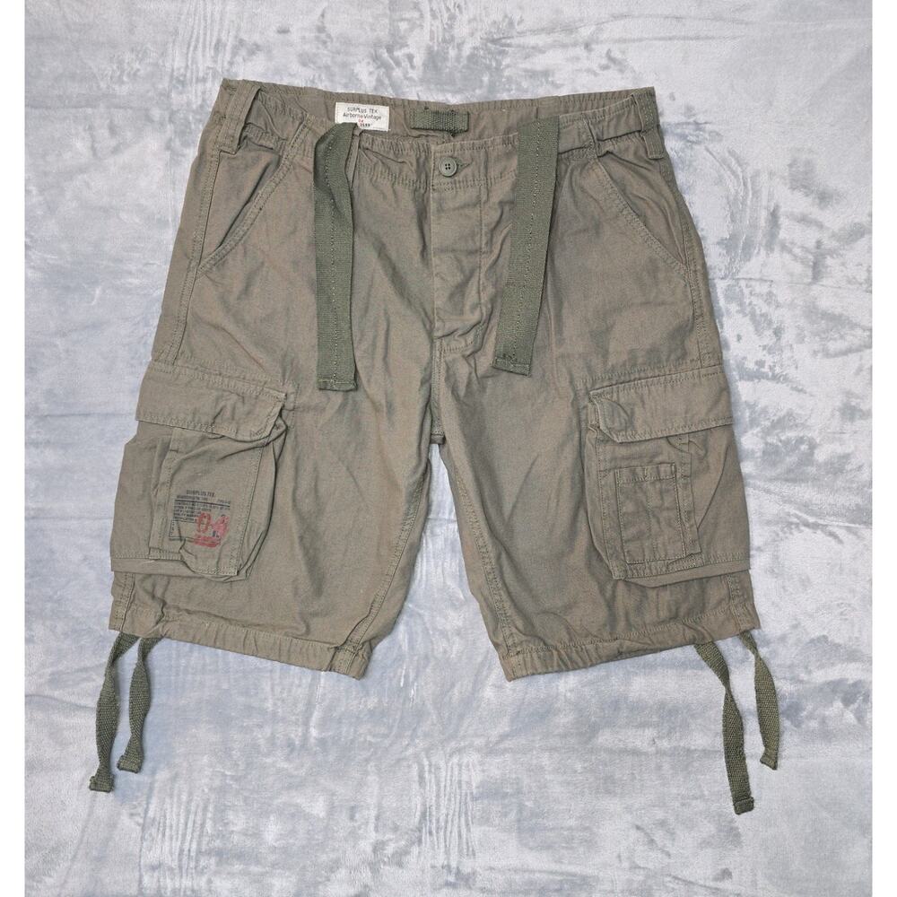 Surplus Tex Airborne VintageCargo Shorts Olive Size XL C0091